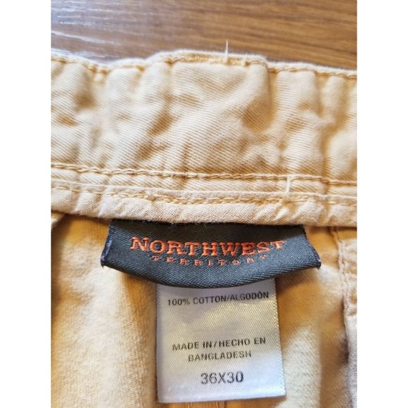 Northwest Territory tie-dye frosted bleach Dungarees  jeans Tan men's 36x30 - Picture 5 of 9